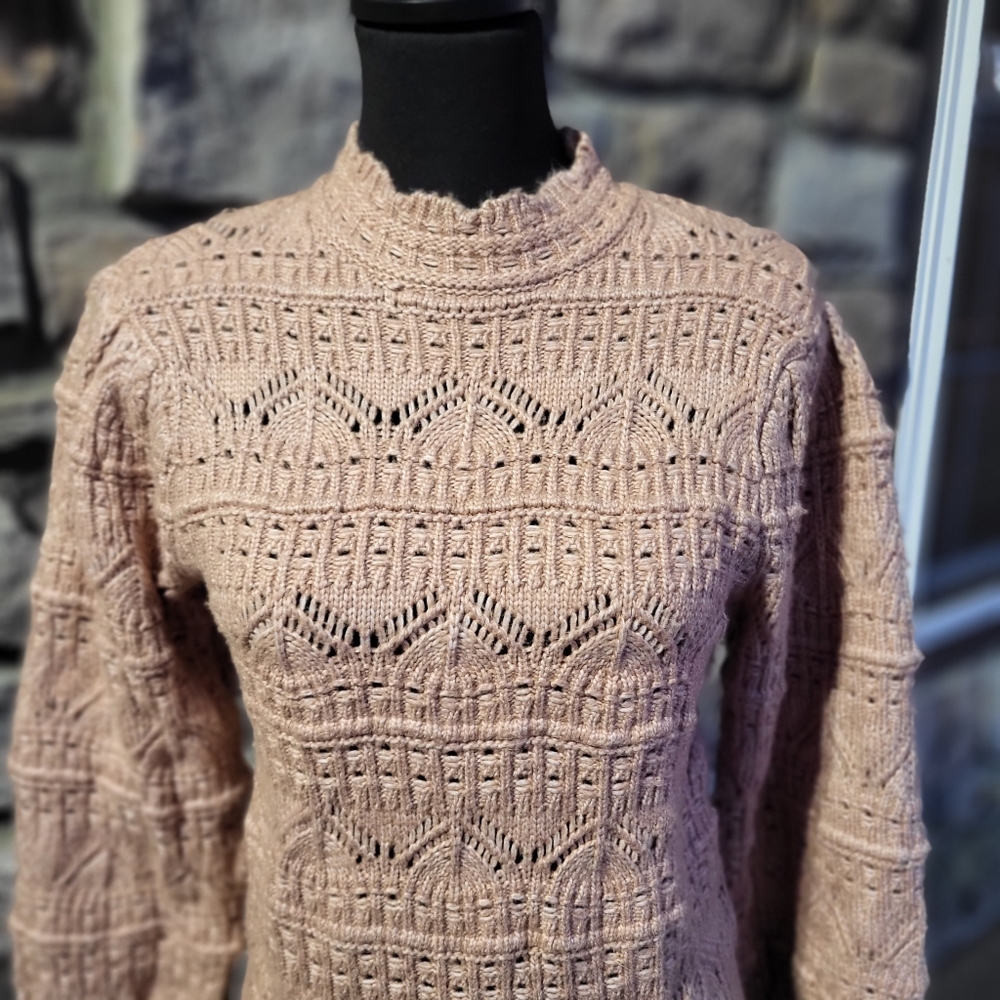 NWT Design History, Evereve, Macchiato color, size XS, jumbo sleeves